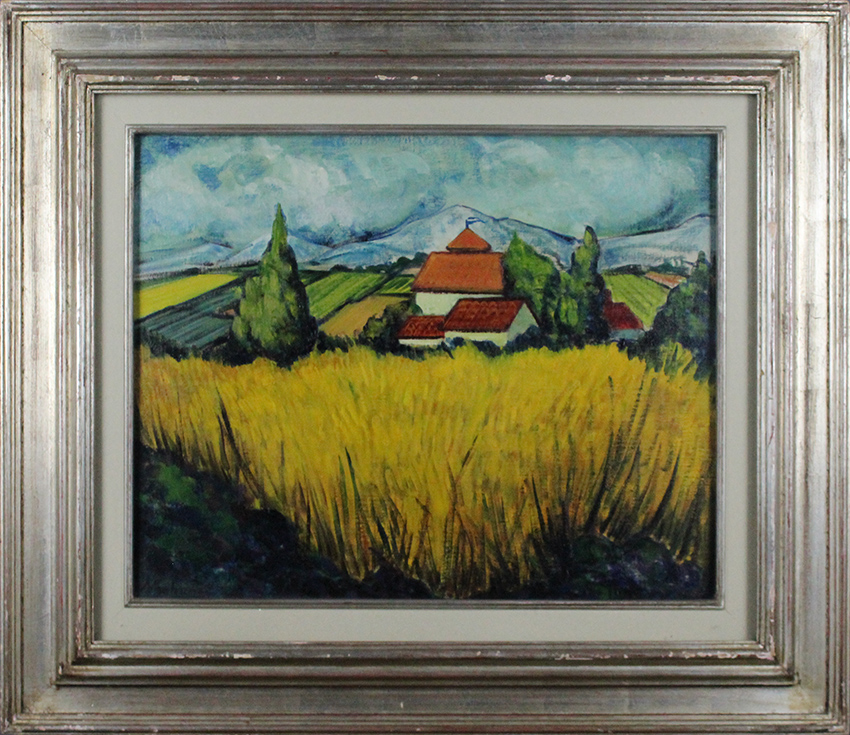 Emily Rohonci, "Paesaggio con grano", 1973