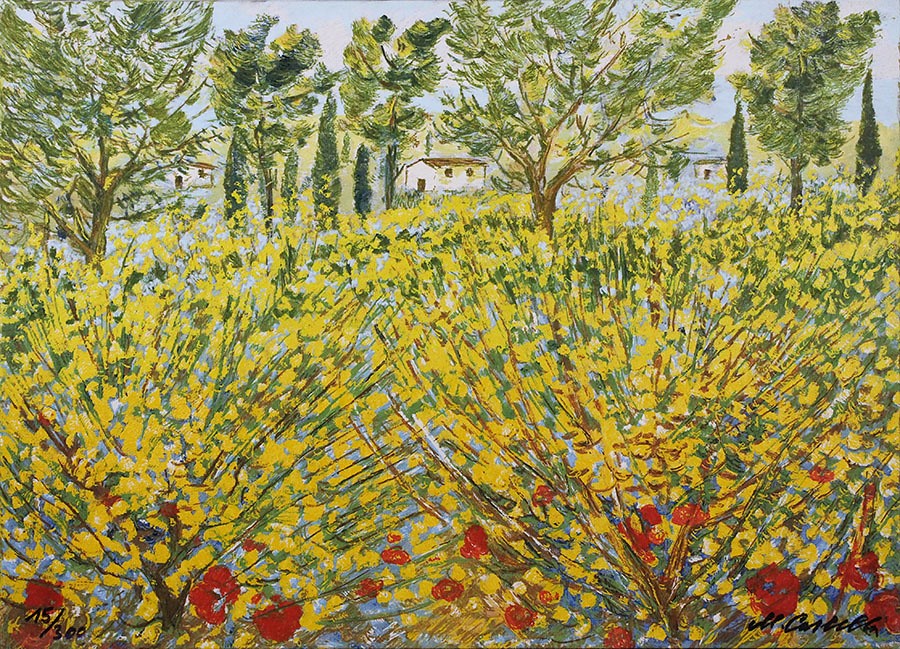 MICHELE CASCELLA, "Ginestre in Toscana", 1983