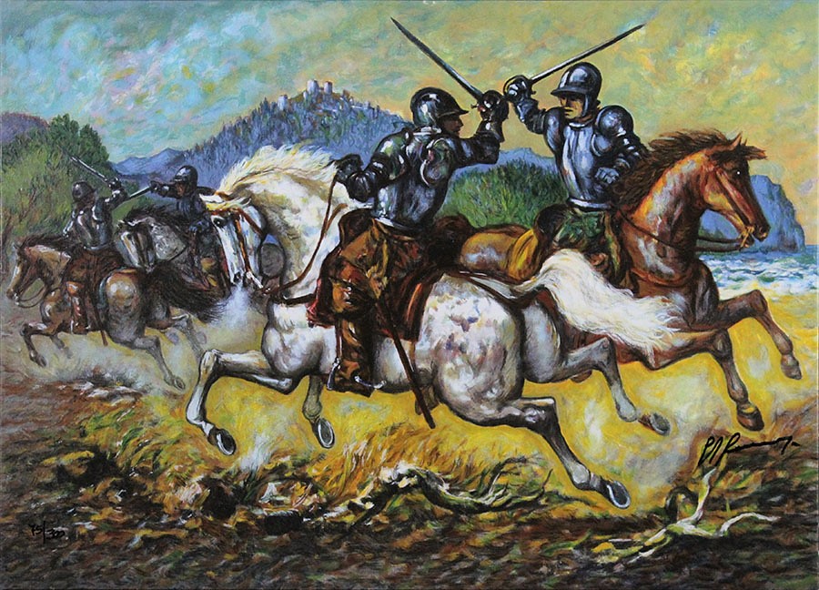 GIOVAN FRANCESCO GONZAGA, "Combattimento di cavalieri sulla costa"