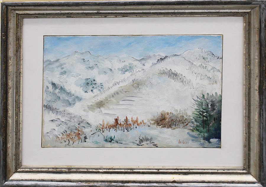 UMBERTO LILLONI, "Nevicata a Bardonecchia", 1952