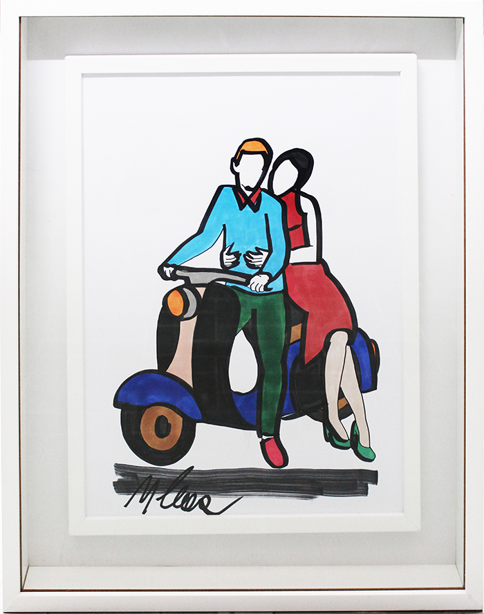 MARCO LODOLA, "Coppia in Vespa", anni 2000