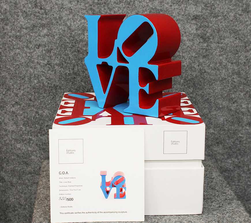 ROBERT INDIANA, "Love Blue", anni 2000