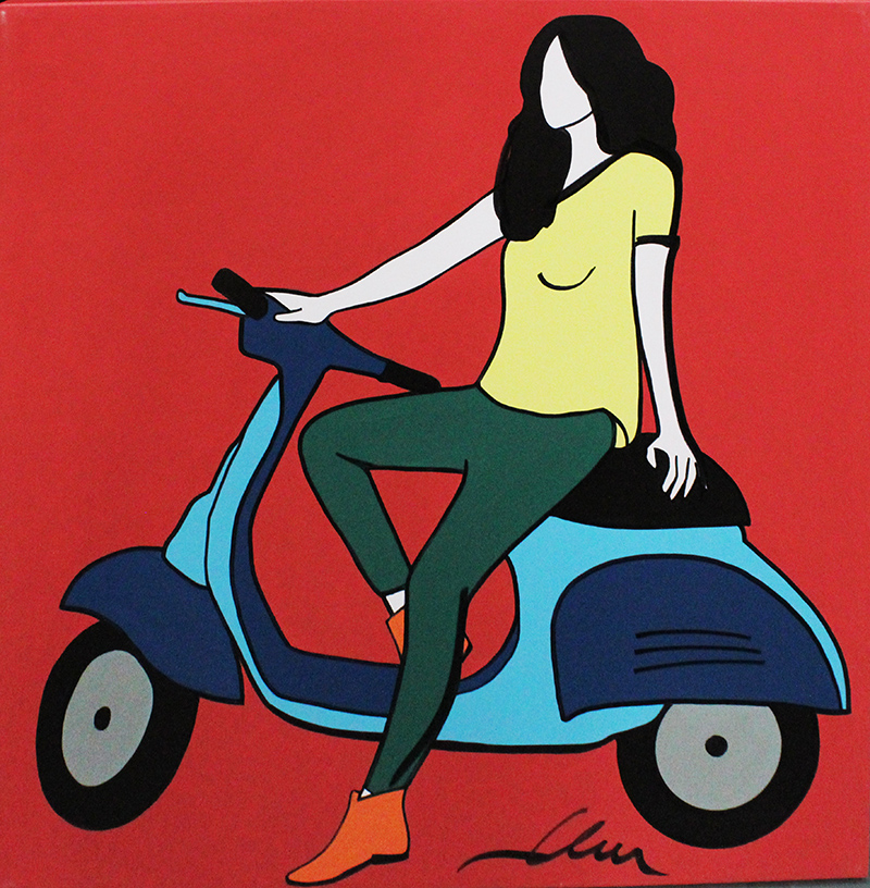 MARCO LODOLA, "Ragazza in vespa", anni 2000