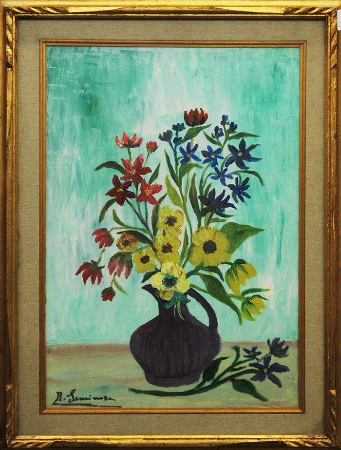 R. SEMINARA, "Vaso di fiori", anni '80