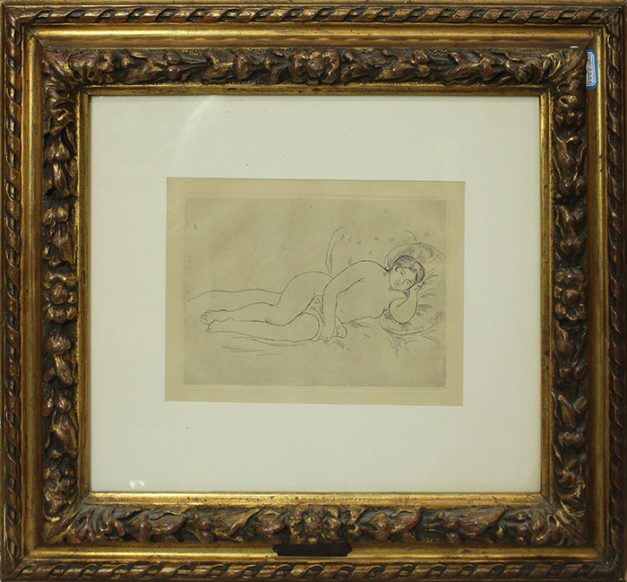 PIERRE AUGUSTE RENOIR, "Femme Nue Couchée" "Donna sdraiata", 1906