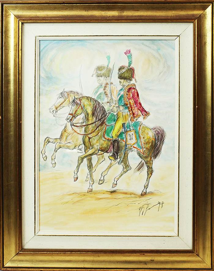 GIOVAN FRANCESCO GONZAGA, "Corsieri a cavallo", primi anni '80