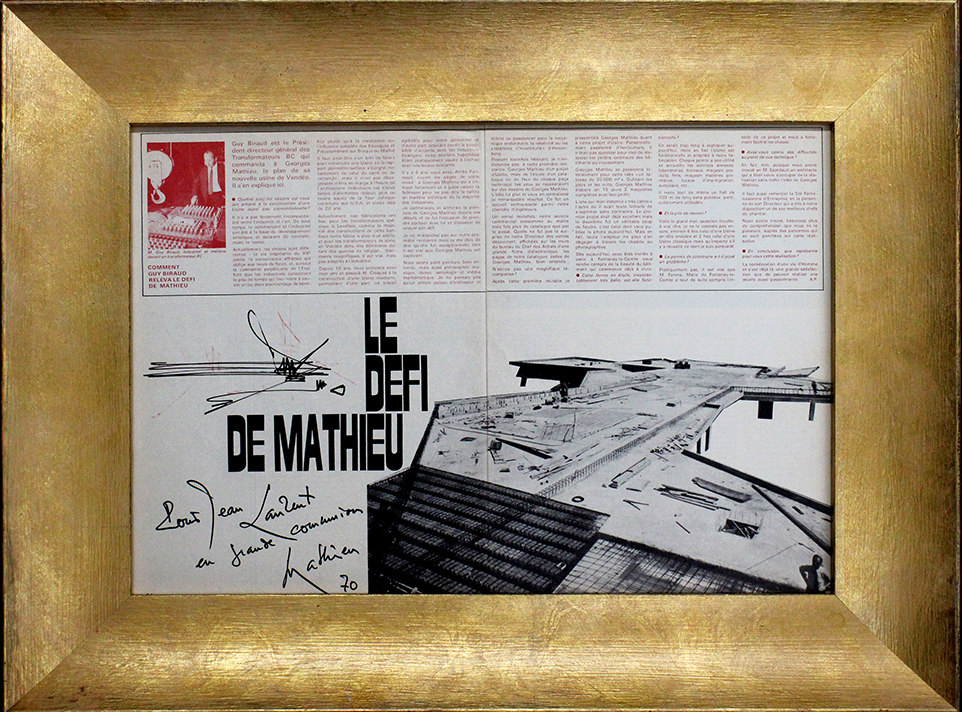 GEORGES MATHIEU, "Le Defi De Mathieu", Settembre-Ottobre 1969