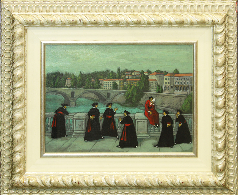 NINO CAFFE', "Veduta di Roma", 1966