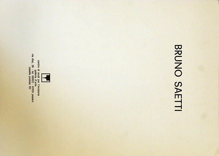 BRUNO SAETTI, "Incontro", 1974