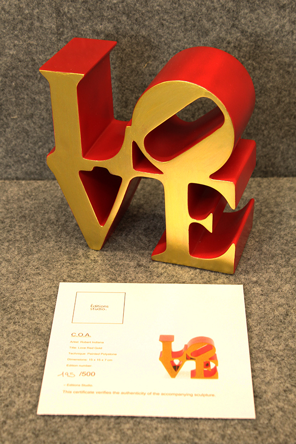 ROBERT INDIANA, "Love Red Gold", anni 2000