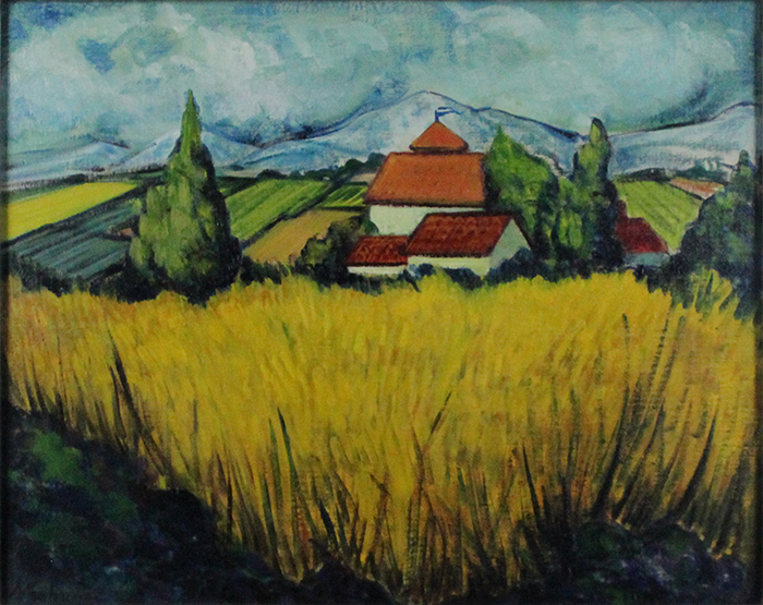 EMILY ROHONCI, "Paesaggio con grano", 1973