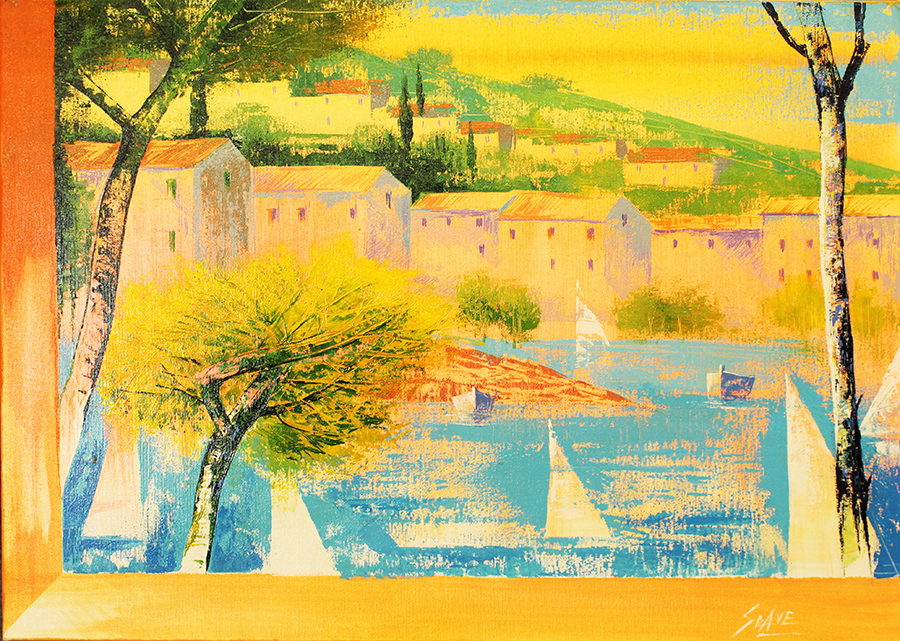 MARIO SOAVE, "Veduta ligure", anni 2000