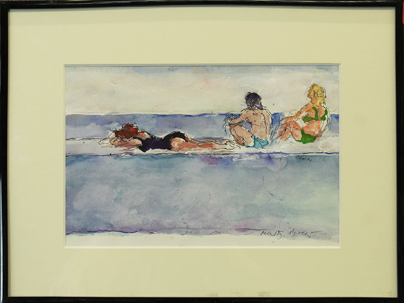 WALTER PIACESI, "Figure lungo il molo", 2004