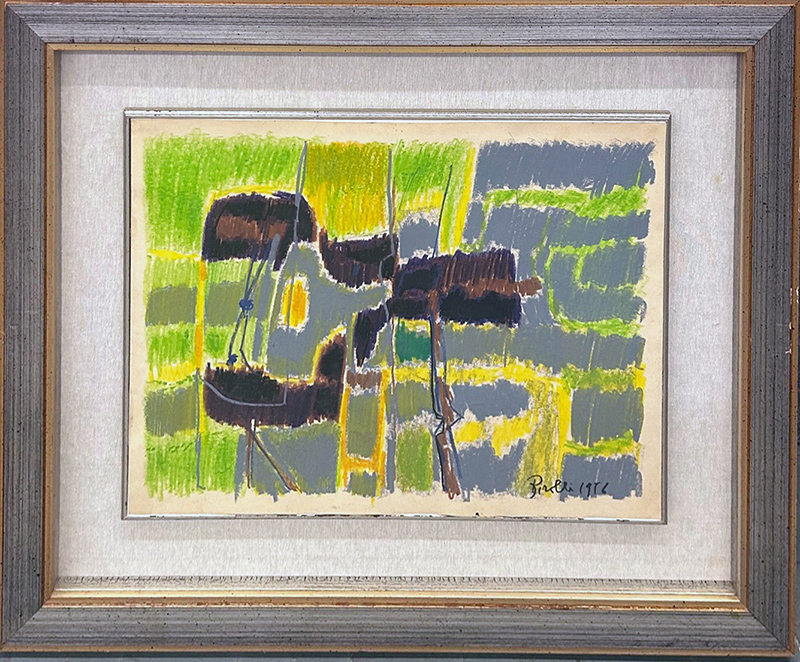 RENATO BIROLLI, "Composizione astratta", 1956