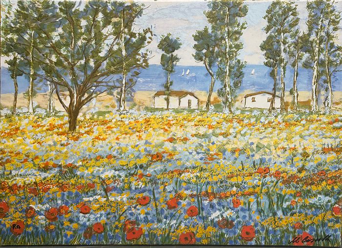 Michele Cascella, "Podere a Ortona", anno 1984