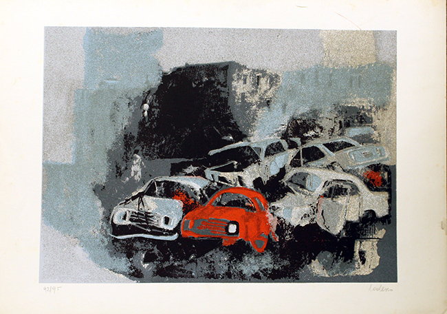LUCIANO TEDESCO, "Accumulazione di auto", anni '80