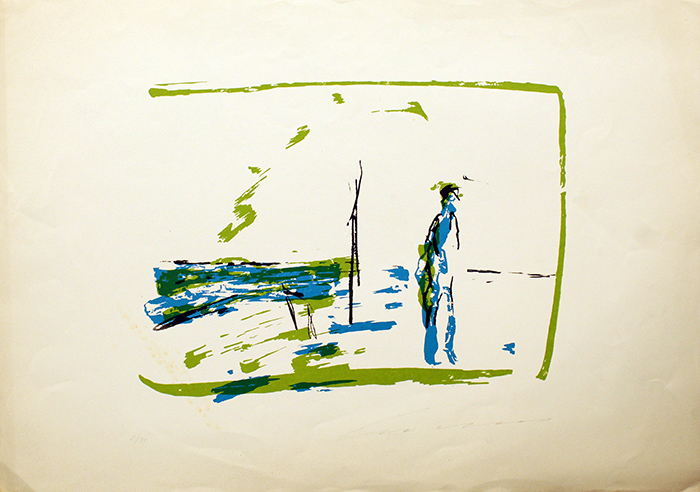 ERNESTO TRECCANI, "Uomo al mare", anni '60