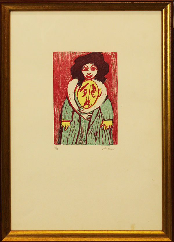 MINO MACCARI, "Coppia", anni '80