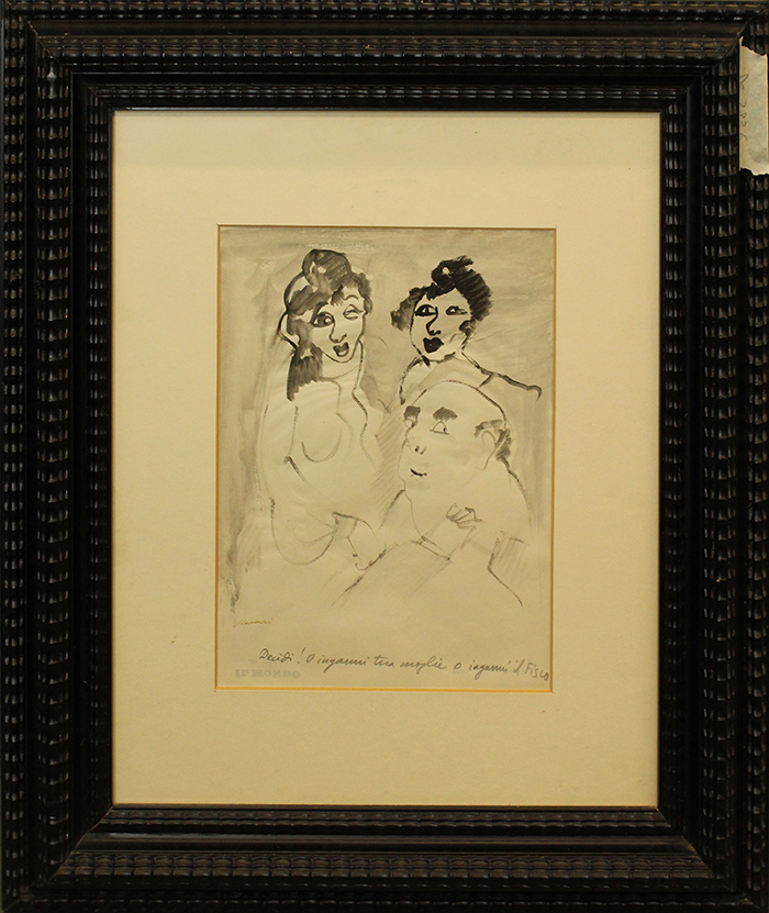 MINO MACCARI, "Decidi! O inganni tua moglie o inganni il fisco!", anni 50