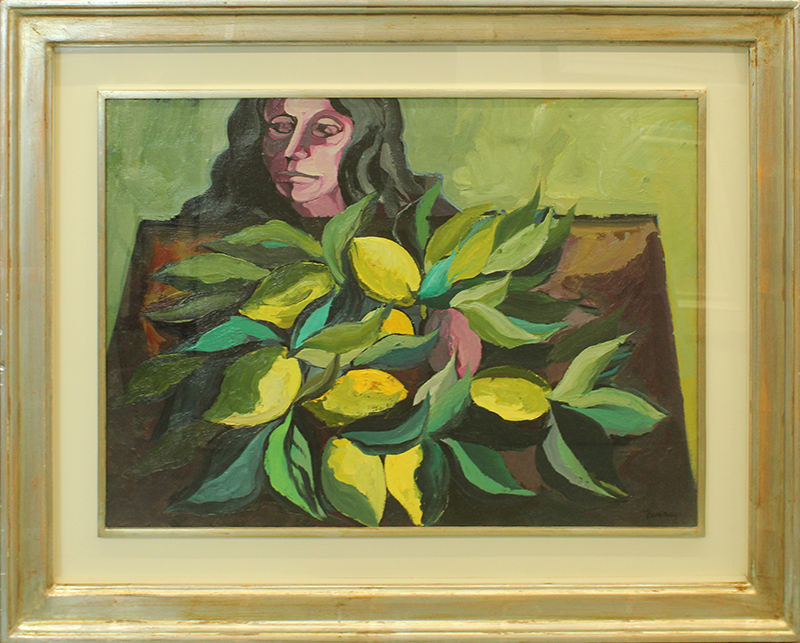 SAVERIO TERRUSO, "Donna con limoni", anni '80
