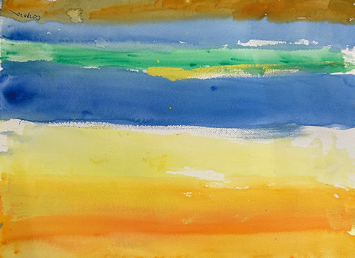 ANTONIO CORPORA, "Tramonto sulla laguna", 1998