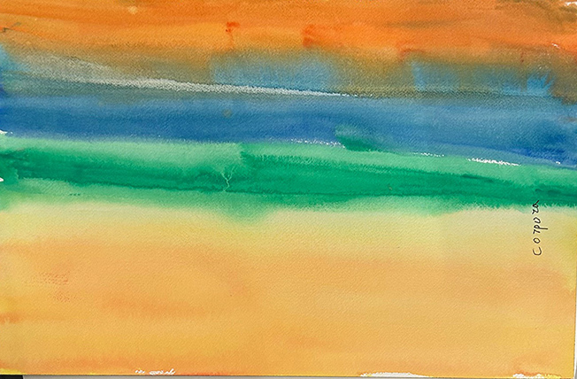 ANTONIO CORPORA, "Tramonto a Capri", 1998