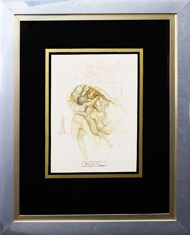 SALVADOR DALI', "DIVINA COMMEDIA-GLI IRACONDI" (INFERNO), 1974
