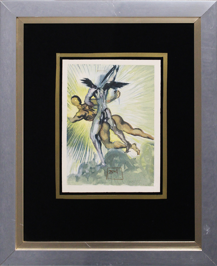 SALVADOR DALI', "DIVINA COMMEDIA-I GUARDIANI DELLA VALLETTA DEI PRINCIPI" (PURGATORIO), 1974