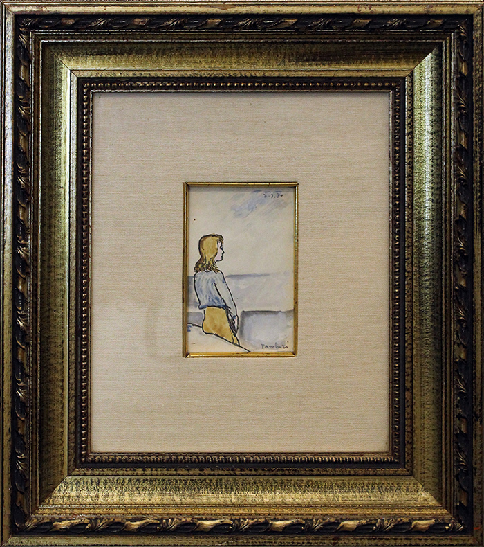 ORFEO TAMBURI, "Ragazza che osserva l'orizzonte" anno 1970