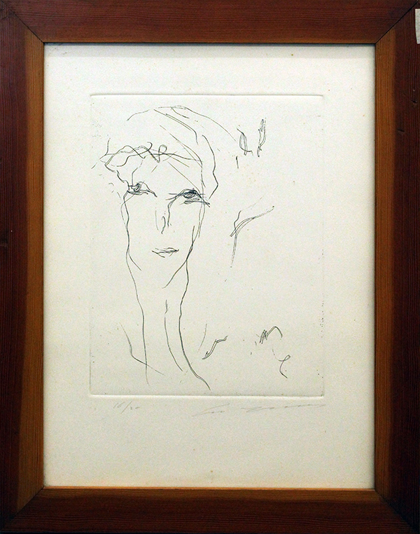 ERNESTO TRECCANI "Volto", anni 80'