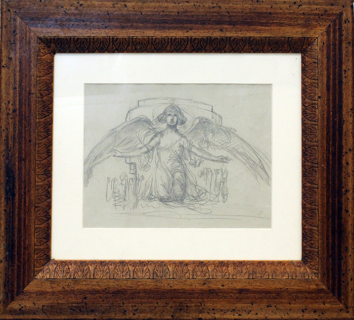 MONTRUCCOLI GINO, "Angelo con ali e braccia aperte" anno1924