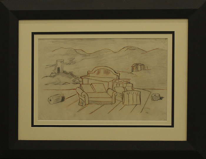 GIORGIO DE CHIRICO, "Mobili nella Valle", 1971