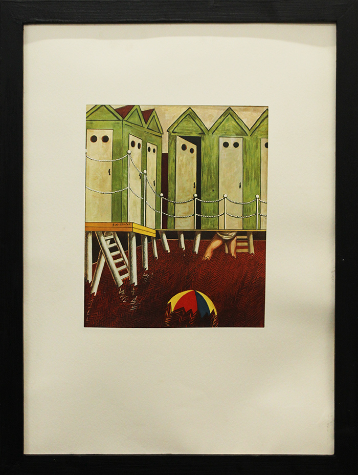 GIORGIO DE CHIRICO, "I bagni misteriosi", ripreso dal dipinto del 1935