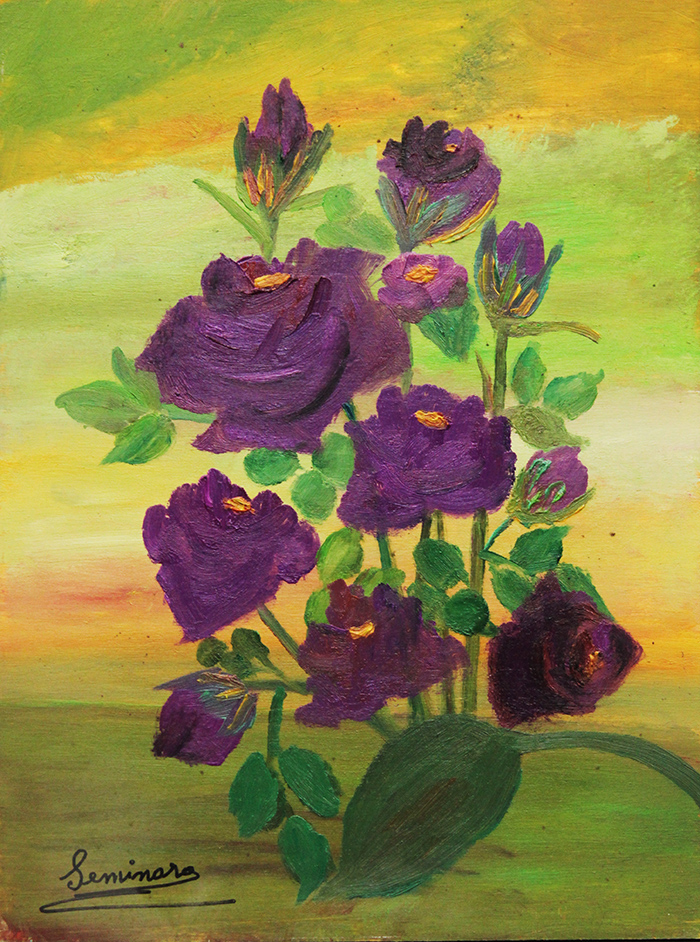 R. SEMINARA "Mazzo di fiori", anni 80