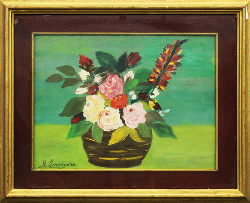 R. SEMINARA, "Cesto di fiori", anni '80