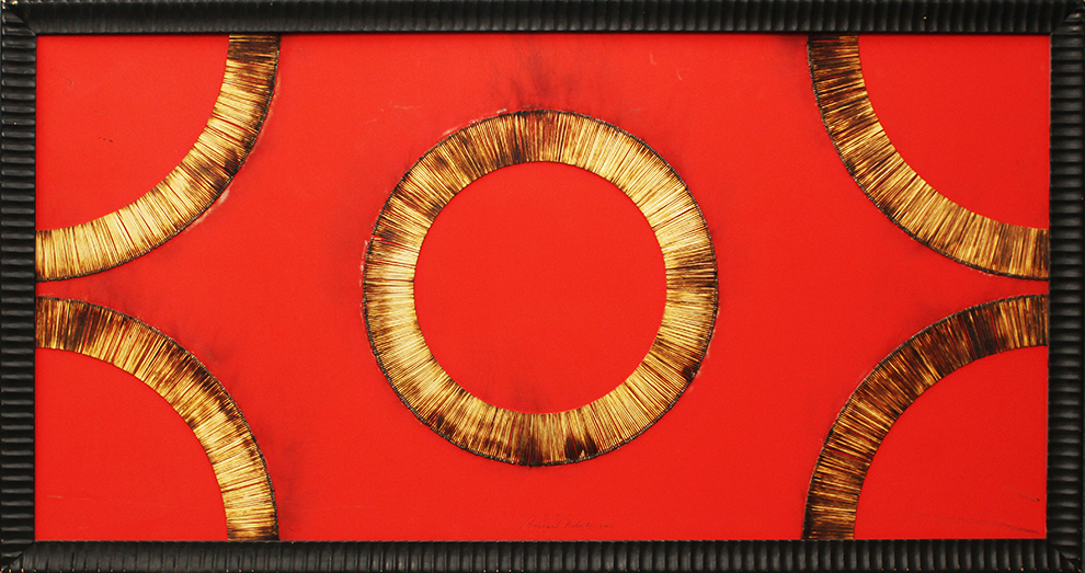 BERNARD AUBERTIN, "Dessin De Feu Sur table Rouge", 2007