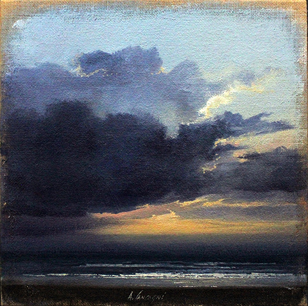 AGOSTINO CANCOGNI, "Tramonto d'inverno", anni 2000