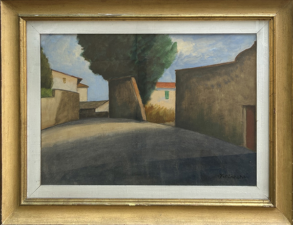 NINO TIRINNANZI, "Strade con case", 1975