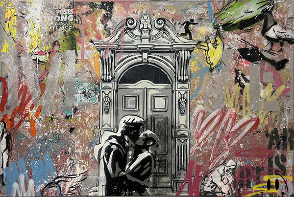 MART SIGNED, "In front of the door"