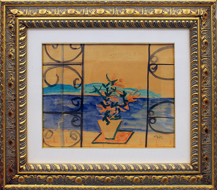 FABBRI ALFREDO, " Veduta sul mare" anni 70'