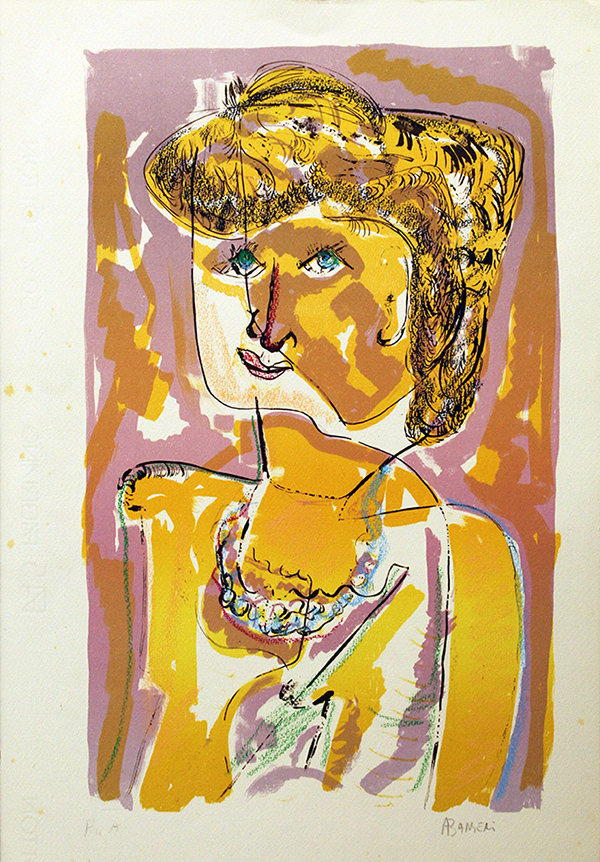 ANTONIO BARBERI, "Ritratto di donna", anni '80