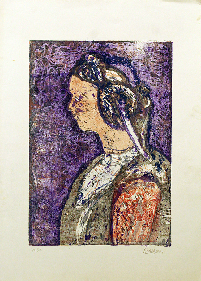 ANTONIO BARBERI, "Ritratto di donna", anni '70