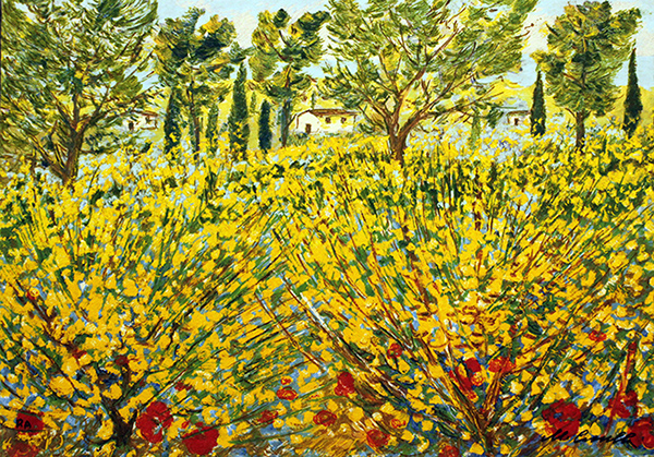 MICHELE CASCELLA, "Ginestre in Toscana", 1983