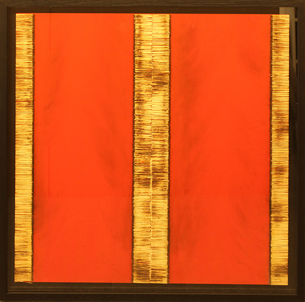 BERNARD AUBERTIN, "Dessin de Feu sur table rouge", 2007