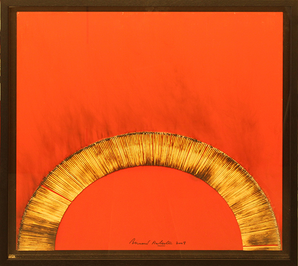 BERNARD AUBERTIN, "Dessin de Feu sur table rouge", 2008