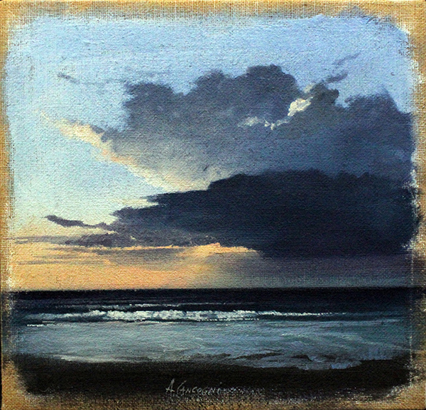 AGOSTINO CANCOGNI, "Tramonto in Versilia", anni 2000