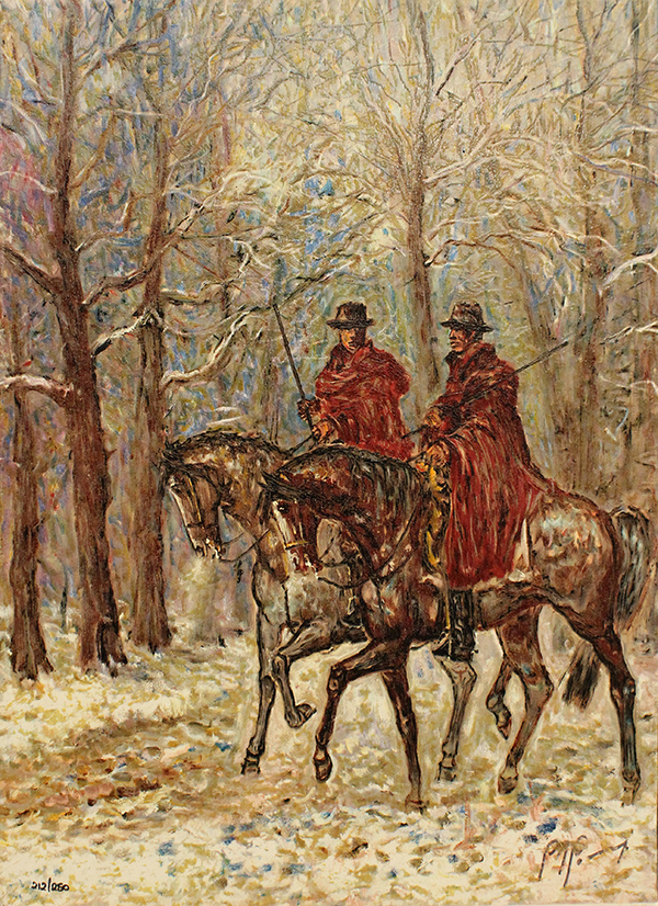 GIOVAN FRANCESCO GONZAGA, "Butteri nel bosco"