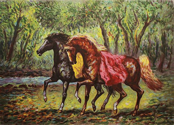 GIOVAN FRANCESCO GONZAGA, "Corsieri nel bosco"