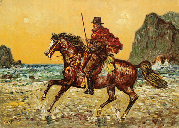 GIOVAN FRANCESCO GONZAGA, "Buttero in spiaggia"