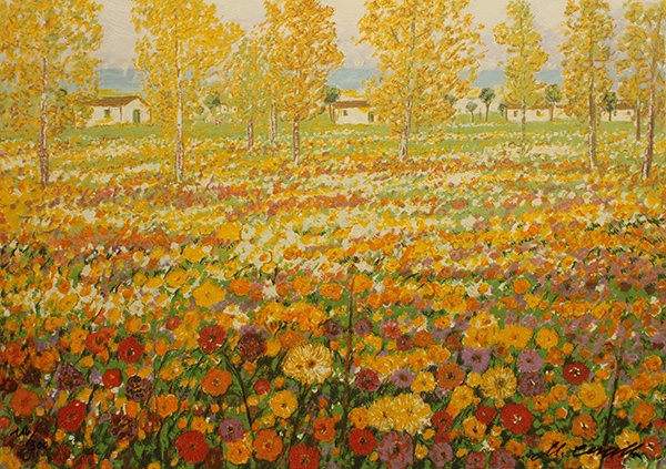 MICHELE CASCELLA "Prato fiorito", 1984